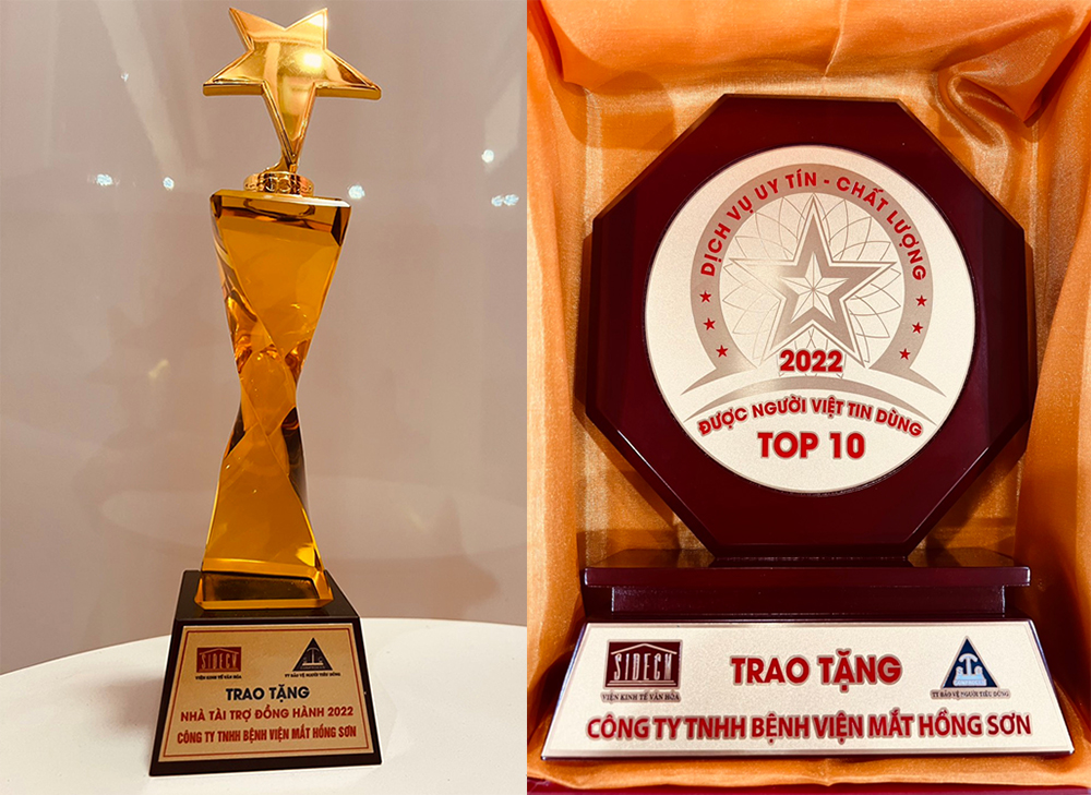 Bệnh Viện Mắt Hồng Sơn được vinh danh Top 10 Dịch Vụ được người Việt tin dùng năm 2022