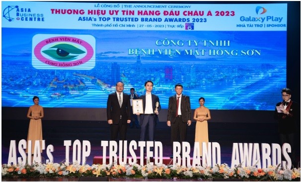 BỆNH VIỆN MẮT HỒNG SƠN NHẬN GIẢI THƯỞNG “THƯƠNG HIỆU UY TÍN HÀNG ĐẦU CHÂU Á – ASIA’S TOP TRUSTED BRAND AWARDS 2023”